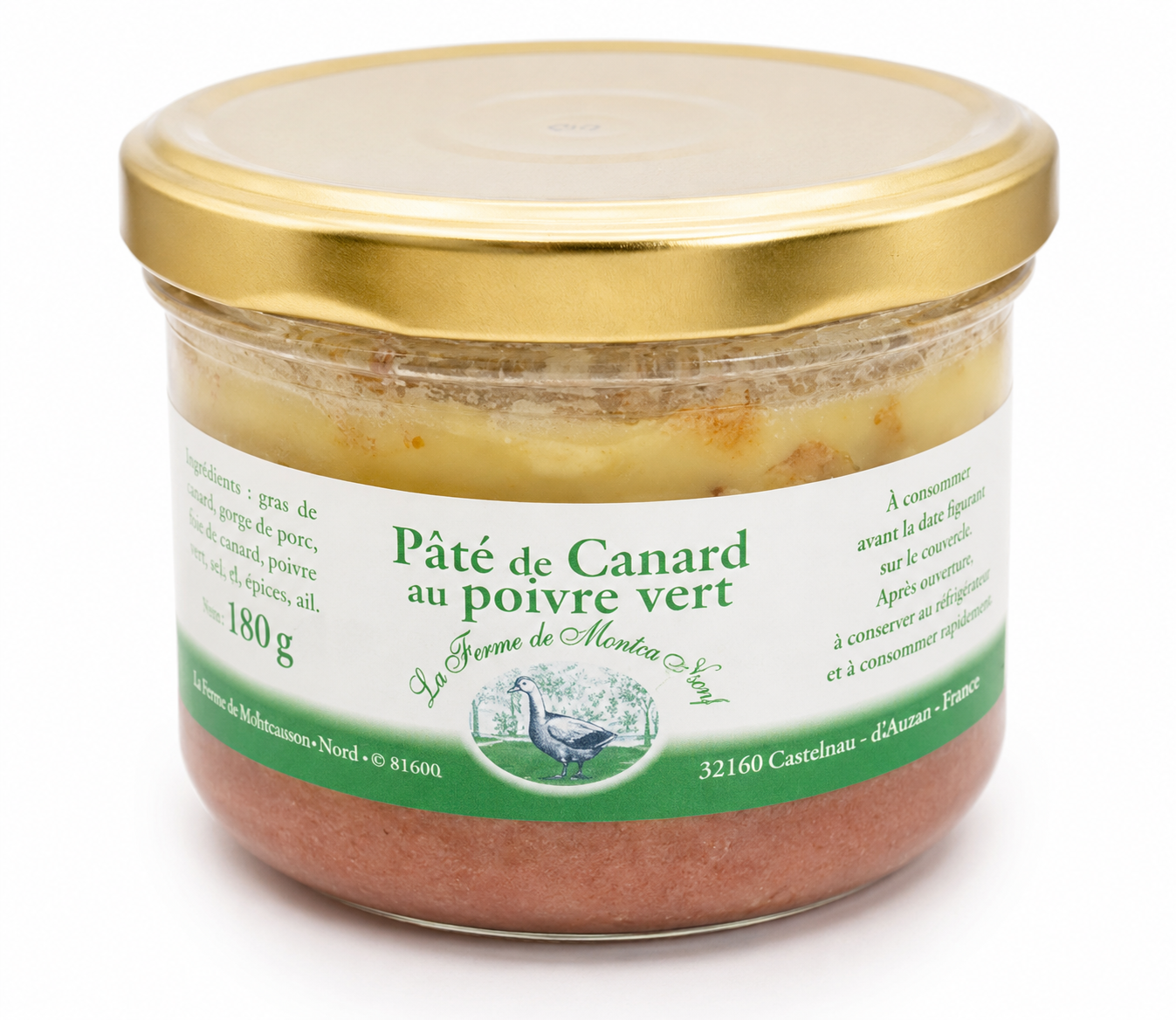 Pâté de Canard au Poivre vert 180g